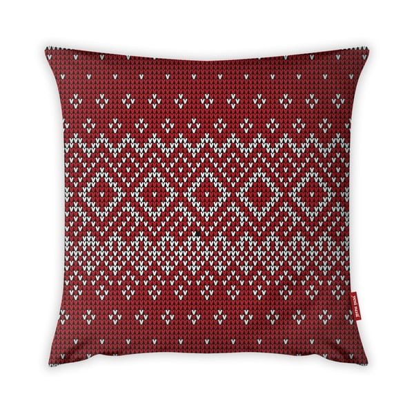 Obliečka na vankúš Vitaus Christmas Period Red Pattern, 43 x 43 cm