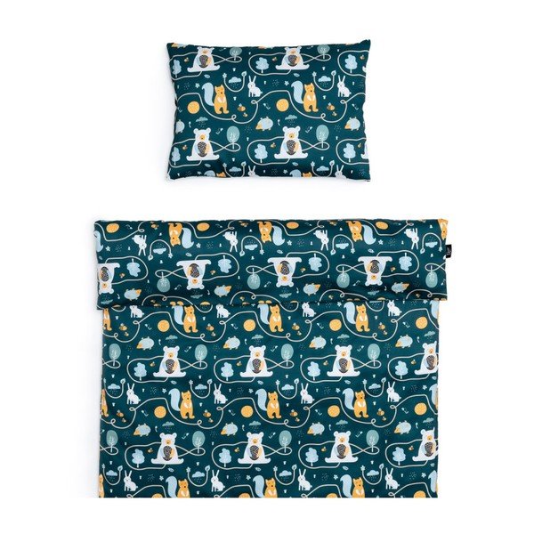 Bavlnené detské obliečky do postieľky 135x100 cm Animal Friends - ESECO-image-1