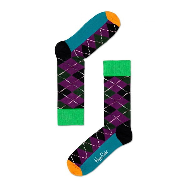 Ponožky Happy Socks Purple and Green, veľ. 36-40