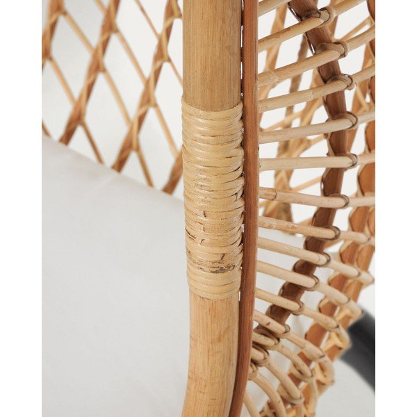 Ratanové závesné záhradné kreslo v prírodnej farbe Ekaterina – Kave Home-image-1