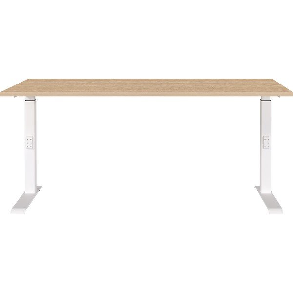 Polohovací pracovný stôl s doskou v dubovom dekore 80x160 cm Downey – Germania-image-1