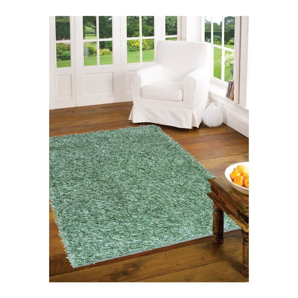 Zelený koberec Webtappeti Shaggy, 60 x 180 cm