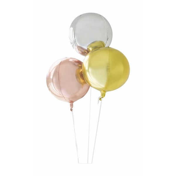 Balón v striebornej farbe Talking Tables Orb, ⌀ 40 cm