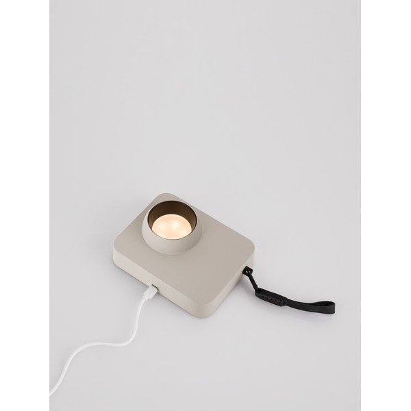 Béžová kovová LED stolová lampa so stmievačom (výška  11 cm) Kedros – Nova Luce-image-4