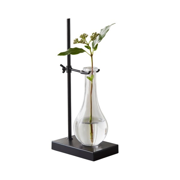 Sklenená váza s čiernym podstavcom Native Laboratory