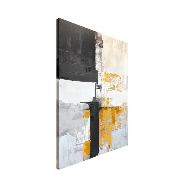 Obraz s ručne maľovanými prvkami 70x100 cm Jade – Styler-image-3