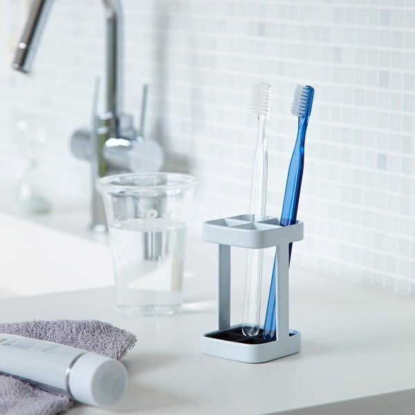 Biely stojan na zubné kefky YAMAZAKI Tower Slim-image-1