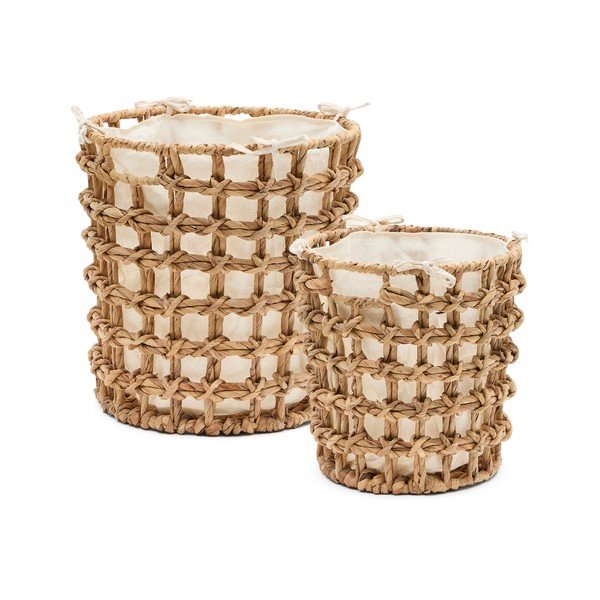 Košíky v súprave 2 ks z vodného hyacintu ø 38x38 cm Dilam – Kave Home