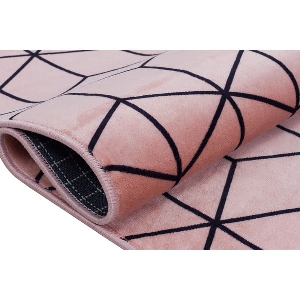 Ružový umývateľný koberec 160x100 cm - Vitaus-image-2