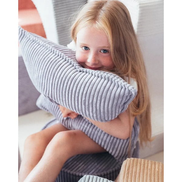 Modrý menčestrový detský pohovkový vankúš Bolster – Wigiwama-image-2