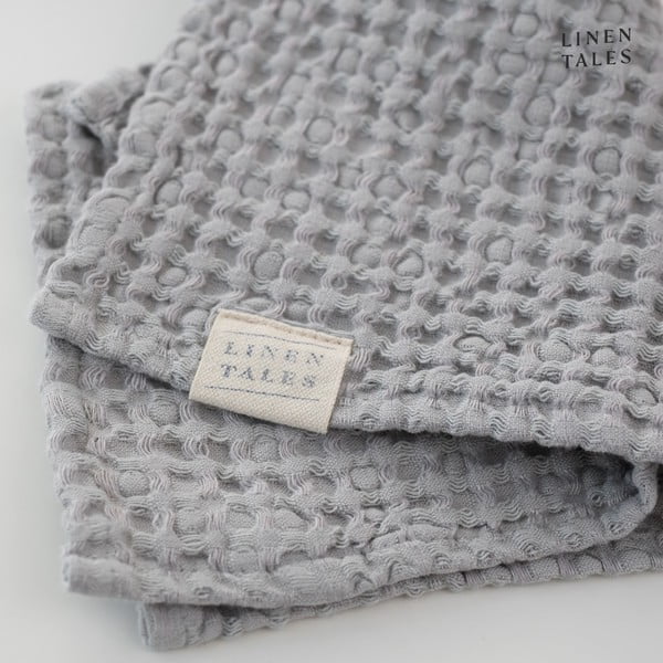 Svetlosivé uteráky a osušky v súprave 3 ks Honeycomb - Linen Tales-image-3