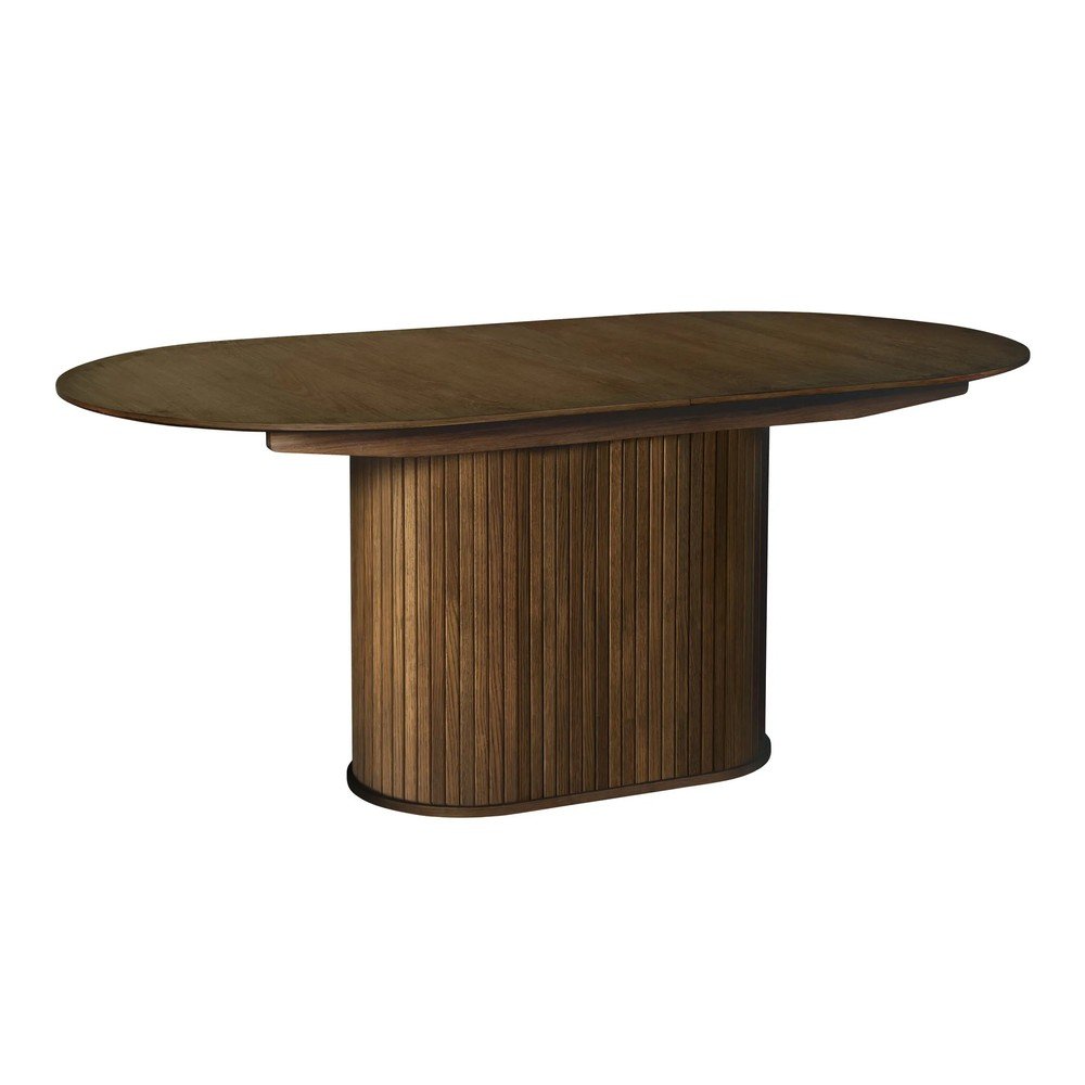 E-shop Rozkladací jedálenský stôl s prídavnou doskou v dekore duba 95x180 cm Nola – Unique Furniture