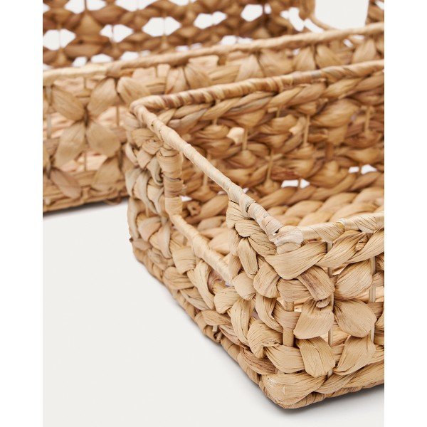 Košíky v súprave 2 ks z vodného hyacintu 36x27x9 cm Tressa – Kave Home-image-1