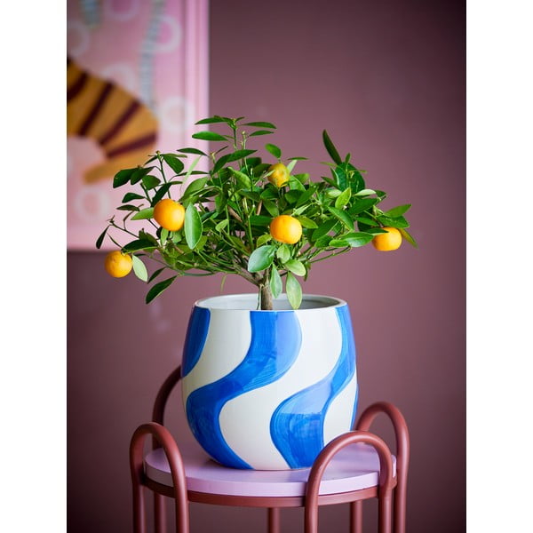 Kameninový ručne maľovaný obal na kvetináč ø 20,5 cm Rómy – Bloomingville-image-2