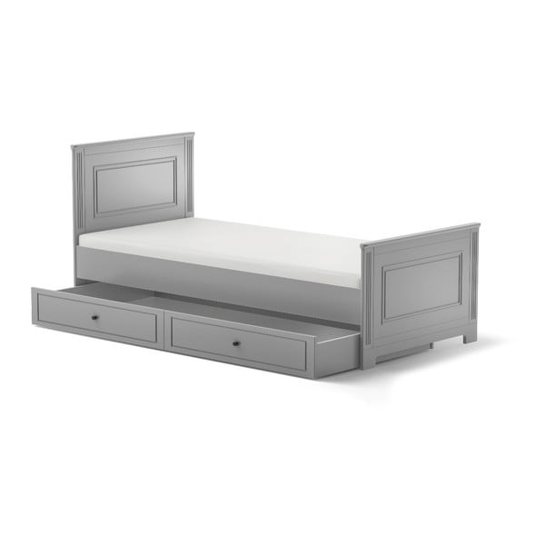 Sivá detská posteľ BELLAMY Ines, 90 × 200 cm