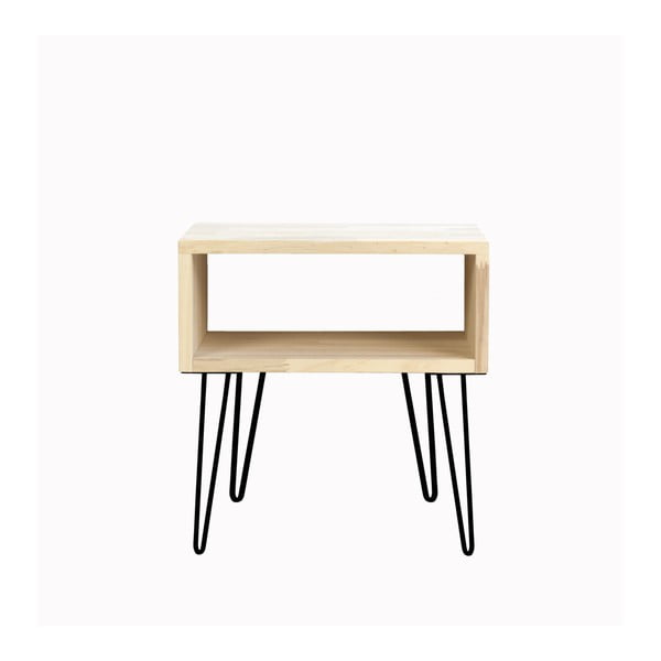 Odkladací stolík s čiernymi nohami Really Nice Things, výška 63 cm