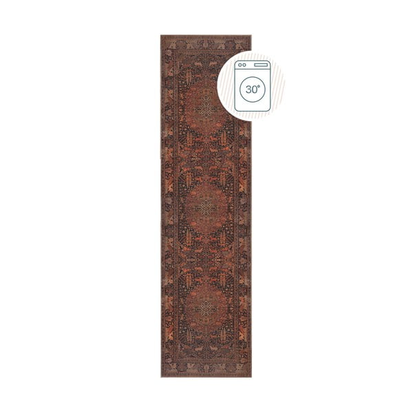 Vínovočervený prateľný behúň 60x230 cm Nico Global – Flair Rugs