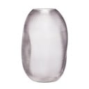 Sivá sklenená váza Hübsch Glam, výška 30 cm