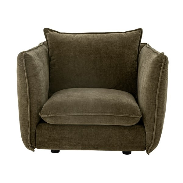 Tmavozelené zamatové kreslo Austin – Bloomingville-image-3