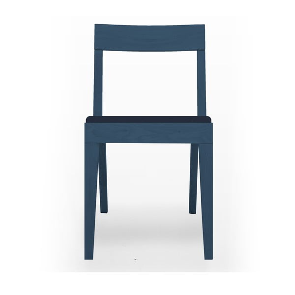 Modrá čalúnená stolička Another Brand Cubo Black