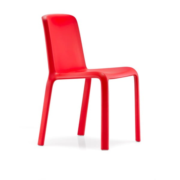 Červená stolička Pedrali Snow