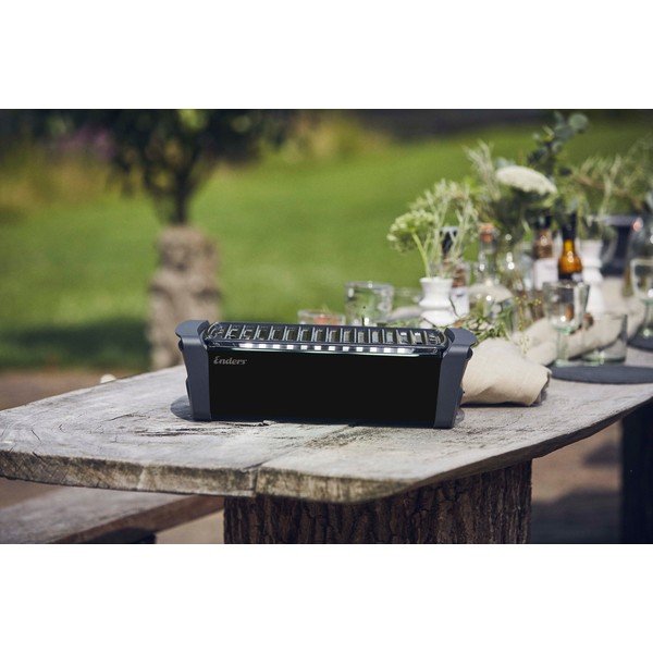 Čierny gril na drevené uhlie Aurora-image-1