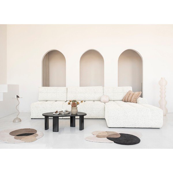 Krémová rozkladacia modulárna rohová pohovka s úložným priestorom (pravý roh) Lulu – Miuform-image-1