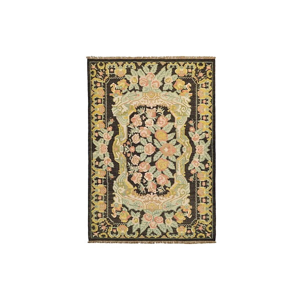 Vlnený koberec Kilim Floral No. 174, 155x240 cm