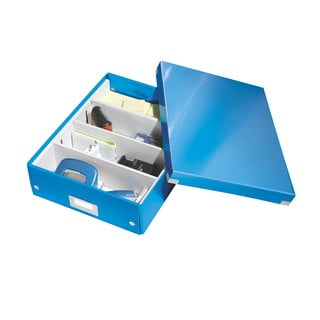 Modrá škatuľa s organizérom Leitz Office, dĺžka 37 cm