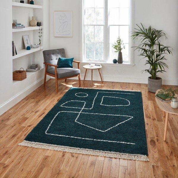 Smaragdovozelený koberec Think Rugs Boho, 160 x 220 cm-image-1