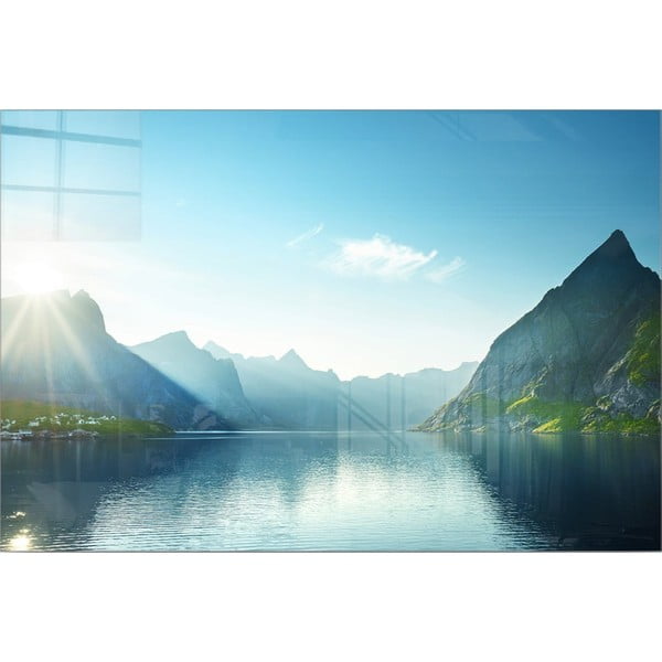 Sklenený obraz 100x70 cm Fjord - Wallity