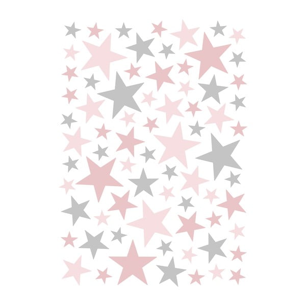 Súprava detských samolepiek 74 ks 30x42 cm Stars – Lilipinso