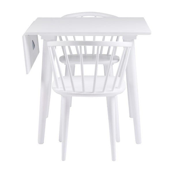 Biela jedálenská stolička z dreva kaučukovníka Rowico Carmen-image-2