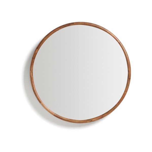 Nástenné zrkadlo s dreveným rámom ø 49,5 cm Berale – Kave Home-image-2