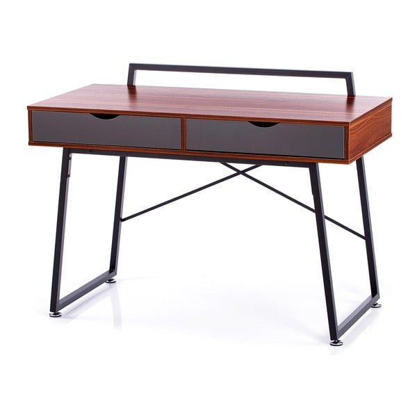 Pracovný stôl s doskou v dekore orechového dreva 57.5x120 cm Tolm – Homede