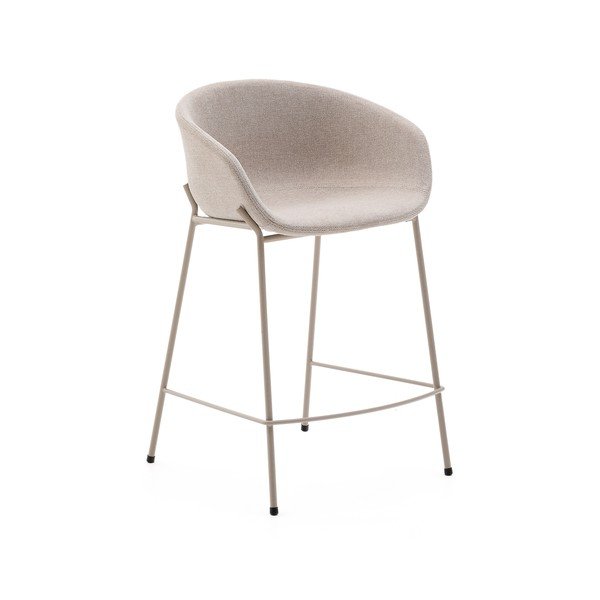Béžová barová stolička (výška sedadla 65 cm) Yvette – Kave Home