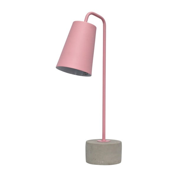 Ružová stolová lampa s betónovým podstavcom Red Cartel Placido