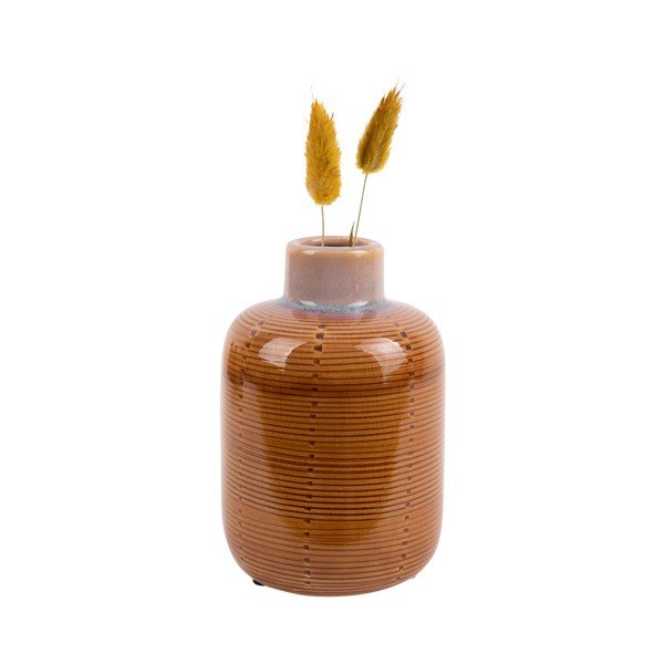 Oranžová keramická váza PT LIVING Bottle, výška 14 cm-image-2