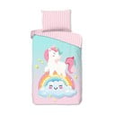 Ružové/tyrkysové bavlnené detské obliečky na jednolôžko 140x200 cm Sweety – Good Morning