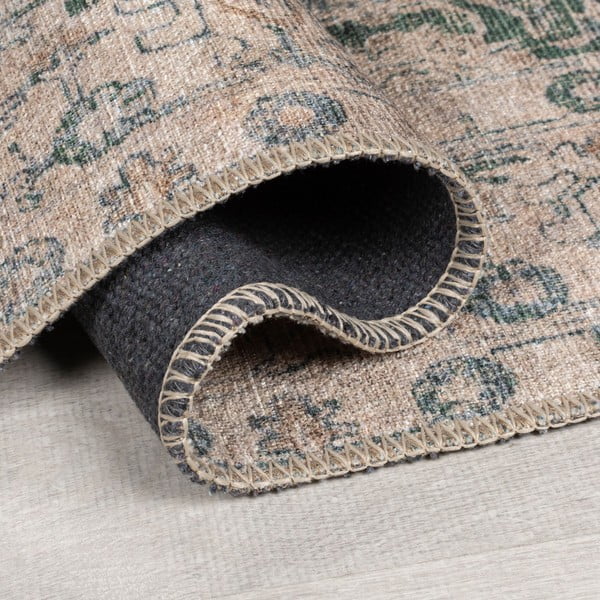 Zelený prateľný koberec 115x170 cm Beau Floral – Flair Rugs-image-2