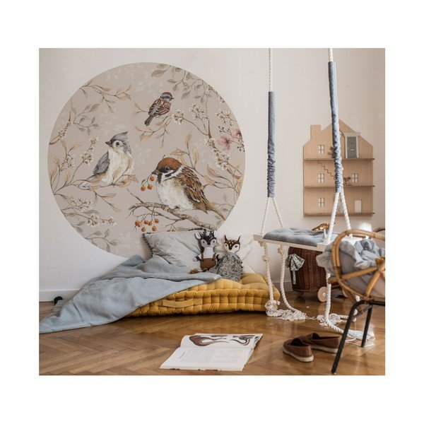 Nástenná detská samolepka Dekornik Birds in a Circle, ø 150 cm-image-1