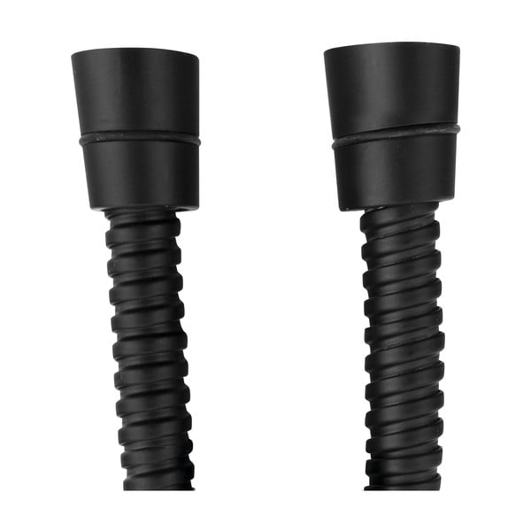 Matne čierna sprchová hadica z nehrdzavejúcej ocele Powerflex – Sapho-image-1