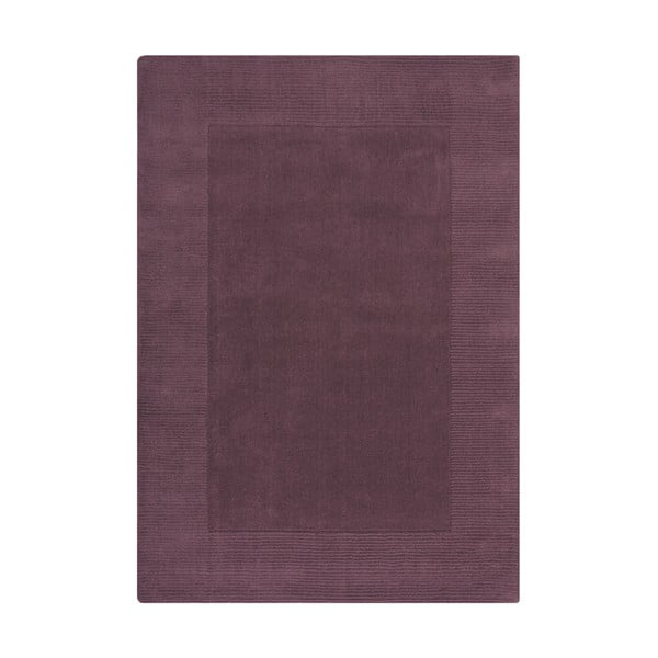 Tmavofialový ručne tkaný vlnený koberec 160x230 cm Border – Flair Rugs
