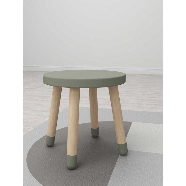 Svetlozelená detská stolička Flexa Dots, ø 30 cm-image-1