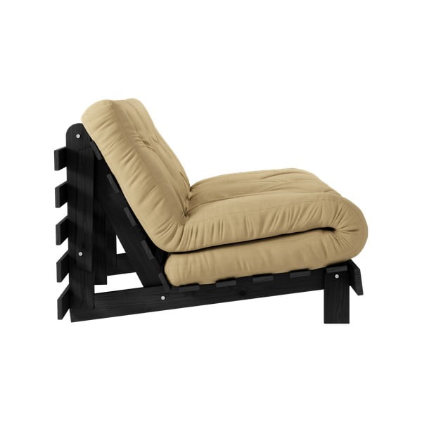 Rozkladacia pohovka v horčicovej farbe 140 cm Roots Black Night – Karup Design-image-4