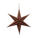 Hnedá vianočná papierová závesná dekorácia v tvare hviezdy Boltze Kassia, ø 20 cm