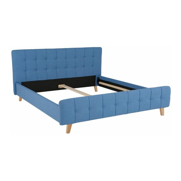 Modrá dvojlôžková posteľ Støraa Limbo, 180 × 200 cm