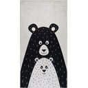 Čierno-biely prateľný detský koberec 100x160 cm Bear Family – Vitaus