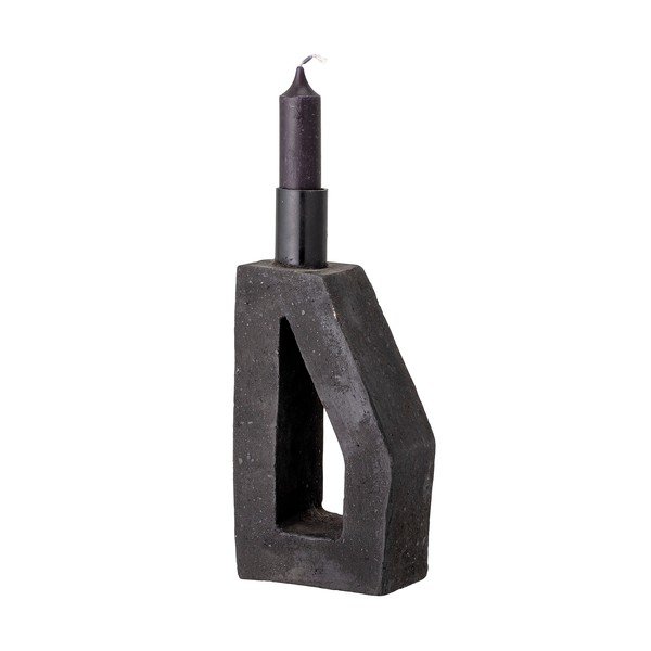 Čierny terakotový svietnik Bloomingville Kes, výška 20 cm-image-3