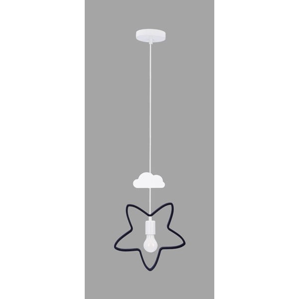 Čierno-biele detské svietidlo s kovovým tienidlom Single - Candellux Lighting-image-1